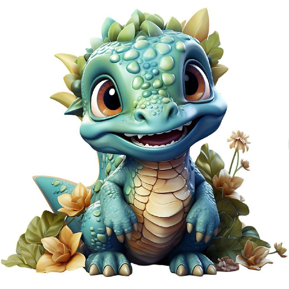 Diamond Painting - Full Round - little dinosaur (30*30CM)