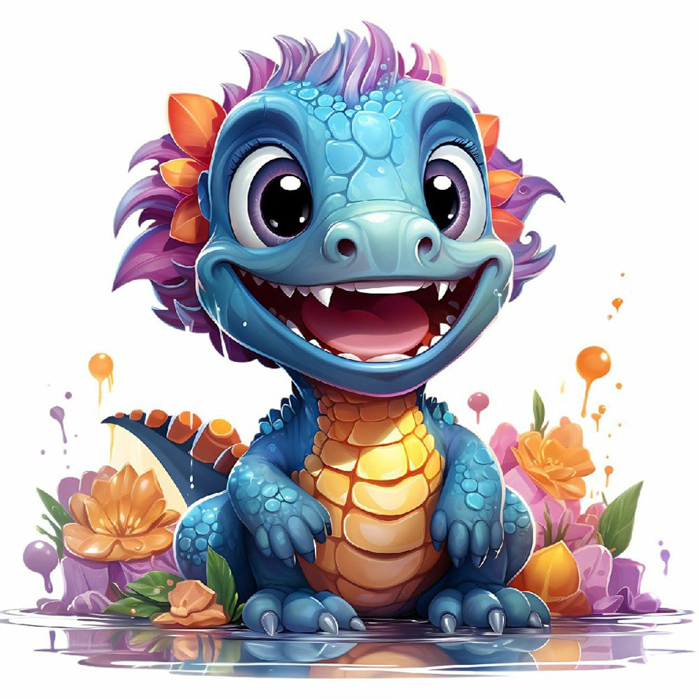 Diamond Painting - Full Round - little dinosaur (30*30CM)