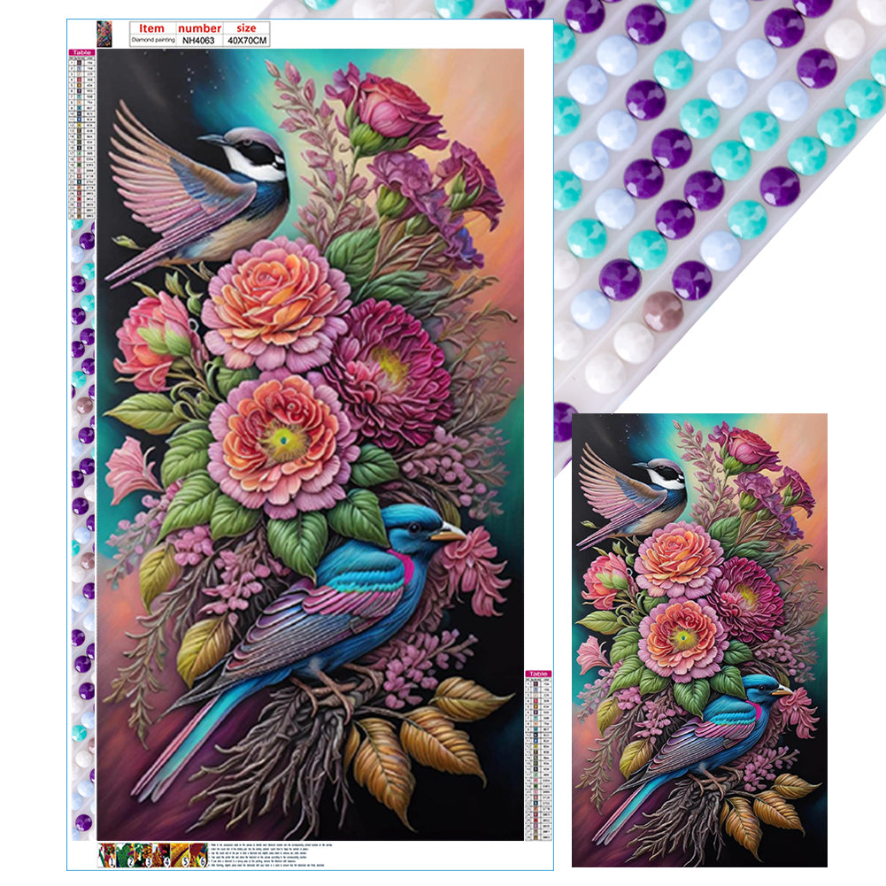 Diamond Painting - Full Round - flowers and birds (40*70CM)