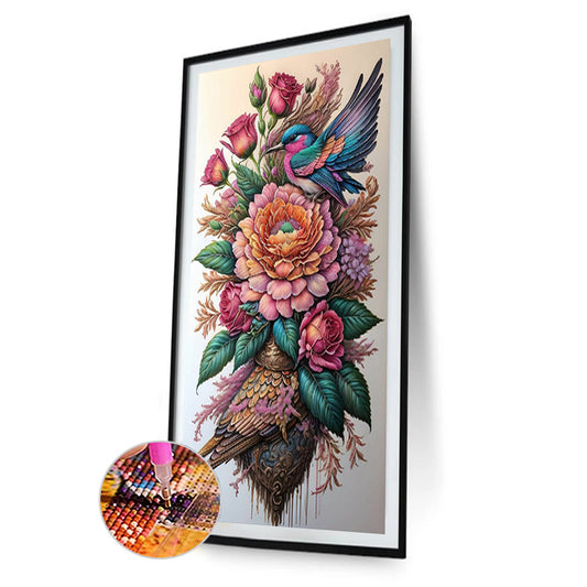 Diamond Painting - Full Round - flowers and birds (40*70CM)