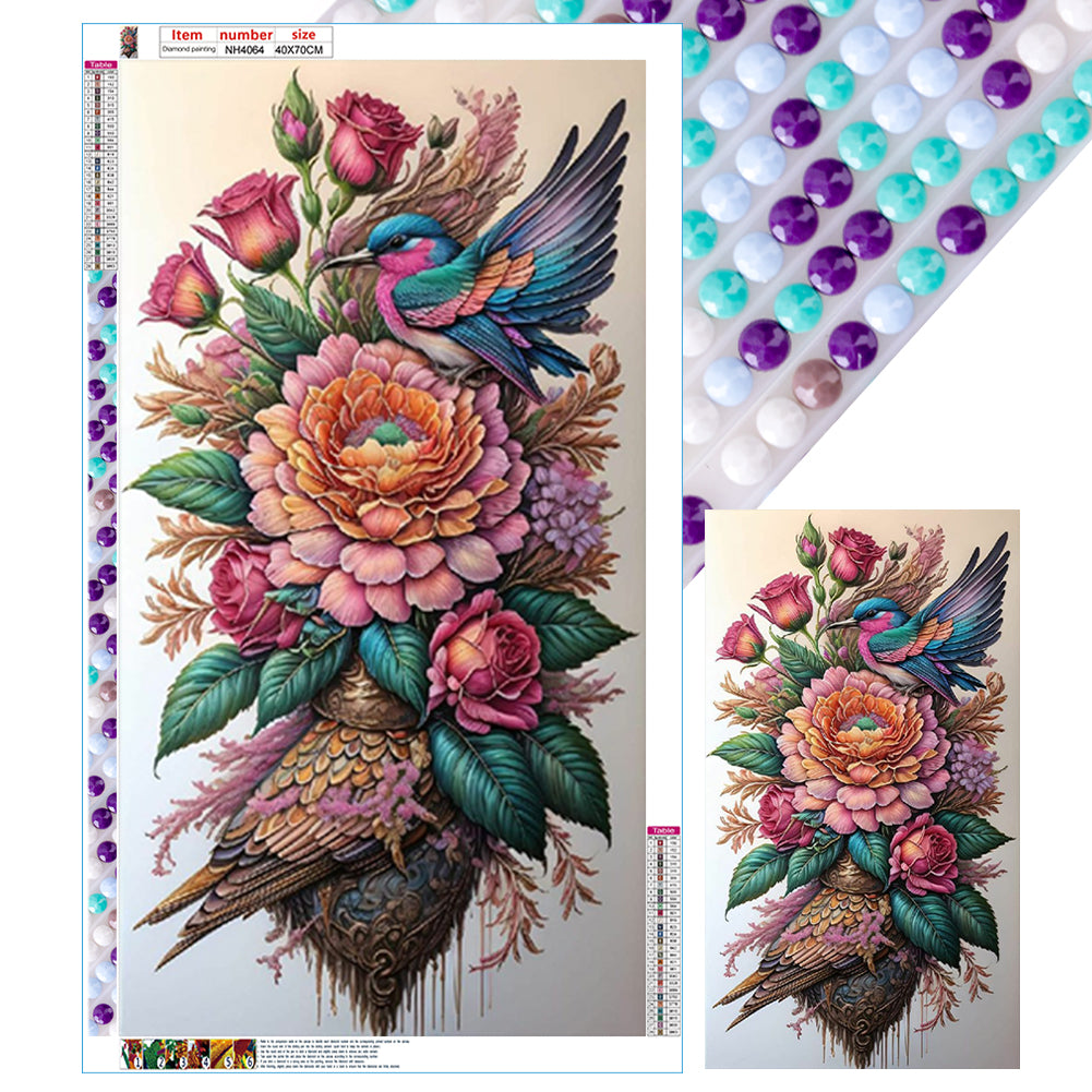 Diamond Painting - Full Round - flowers and birds (40*70CM)