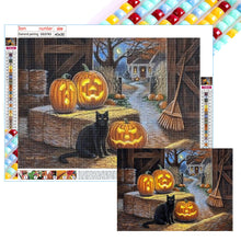 Load image into Gallery viewer, Diamond Painting - Full Square - pumpkin black cat (40*30CM)
