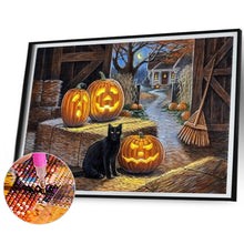 Load image into Gallery viewer, Diamond Painting - Full Square - pumpkin black cat (40*30CM)
