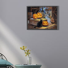 Load image into Gallery viewer, Diamond Painting - Full Square - pumpkin black cat (40*30CM)
