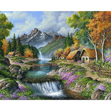Load image into Gallery viewer, Diamond Painting - Full Square - forest waterfall (50*40CM)
