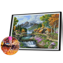 Load image into Gallery viewer, Diamond Painting - Full Square - forest waterfall (50*40CM)
