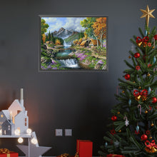 Load image into Gallery viewer, Diamond Painting - Full Square - forest waterfall (50*40CM)
