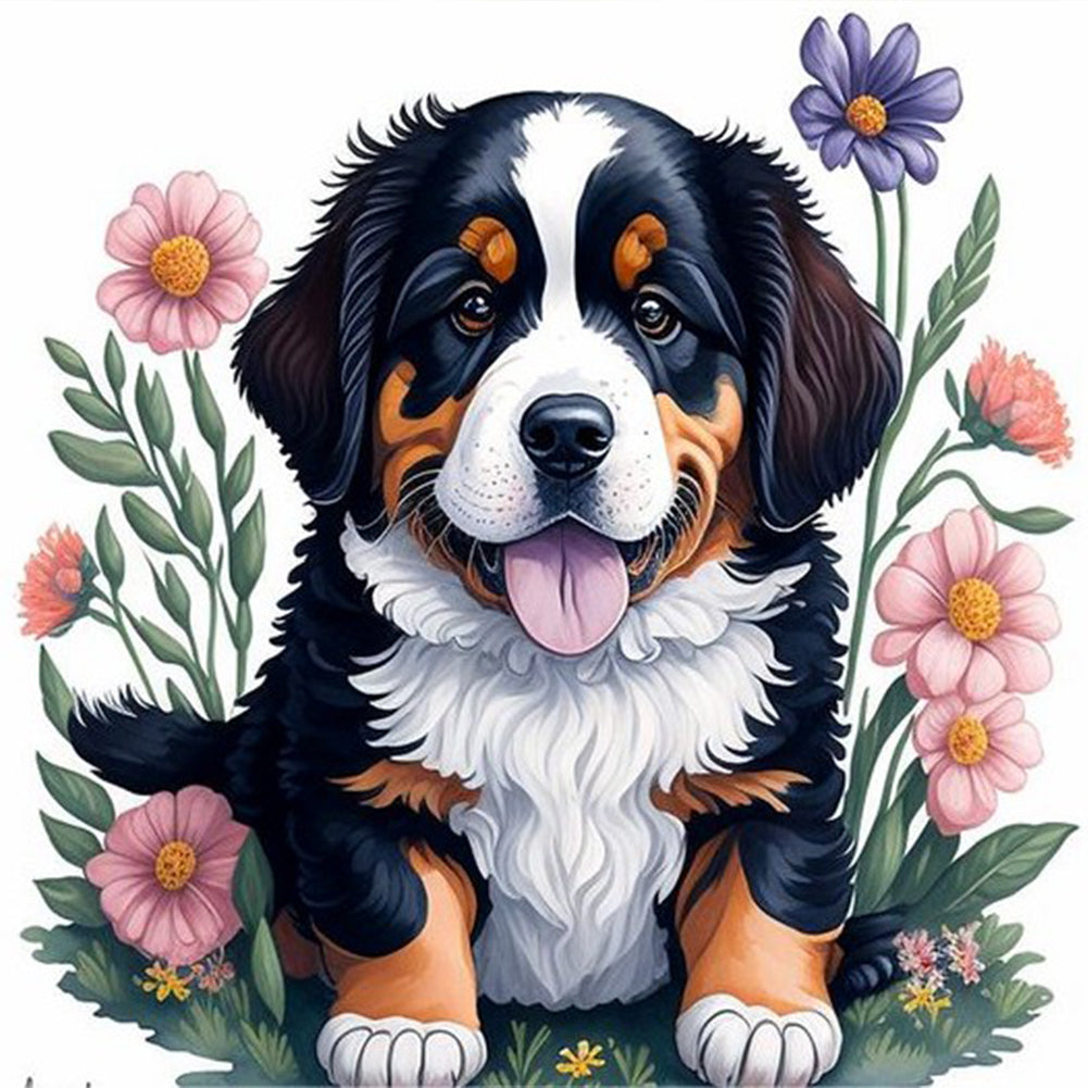 Diamond Painting - Full Round - puppy (30*30CM)
