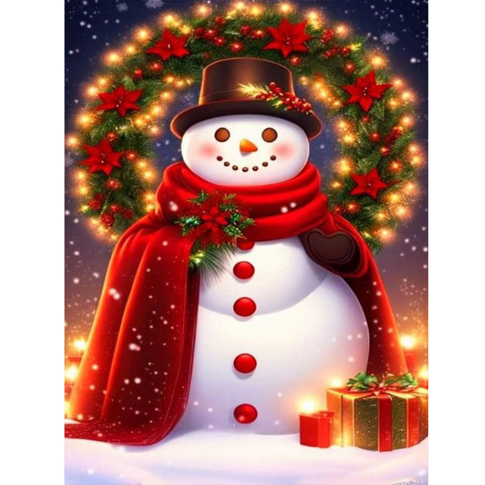Diamond Painting - Full Round - Christmas snowman (30*40CM)