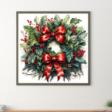 Load image into Gallery viewer, Diamond Painting - Full Round - Christmas wreath (30*30CM)

