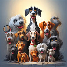 Load image into Gallery viewer, Diamond Painting - Full Round - a group of puppies (40*40CM)
