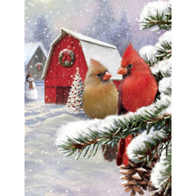 Load image into Gallery viewer, Diamond Painting - Full Round - Christmas cardinal (30*40CM)
