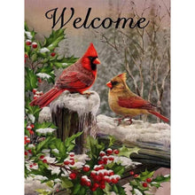 Load image into Gallery viewer, Diamond Painting - Full Round - Christmas snow cardinal (30*40CM)
