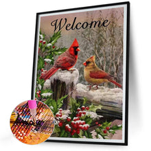 Load image into Gallery viewer, Diamond Painting - Full Round - Christmas snow cardinal (30*40CM)
