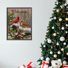 Load image into Gallery viewer, Diamond Painting - Full Round - Christmas snow cardinal (30*40CM)
