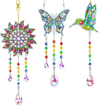 Load image into Gallery viewer, 3PCS Suncatcher Double Sided Diamond Painting Art Pendant (Datura Butterfly)
