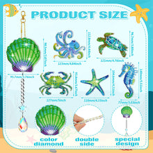 Load image into Gallery viewer, 6PCS Suncatcher Double Sided Diamond Painting Art Pendant (Marine Life)
