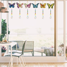 Load image into Gallery viewer, 6PCS Suncatcher Double Sided Diamond Painting Art Pendant (Flower Butterfly)
