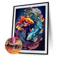 Load image into Gallery viewer, Diamond Painting - Full Round - goldfish yin yang chart (30*40CM)
