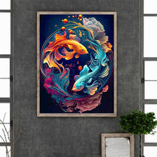 Load image into Gallery viewer, Diamond Painting - Full Round - goldfish yin yang chart (30*40CM)
