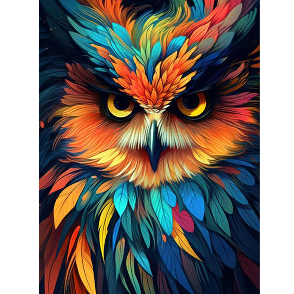 Diamond Painting - Full Round - colorful owl (30*40CM)