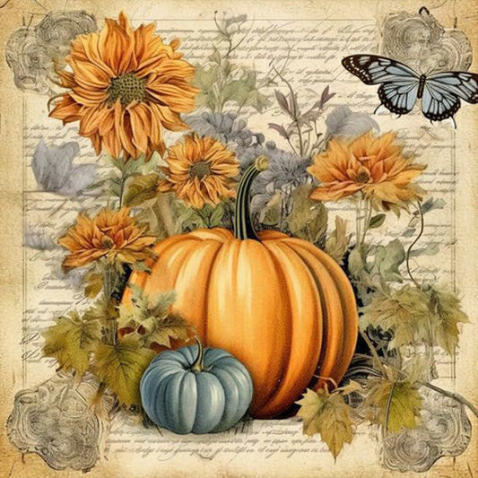 Diamond Painting - Full Round - Autumn Pumpkin Pictorial (30*30CM)