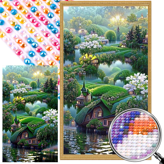 AB Diamond Painting - Full Round - Dream green space (40*70CM)