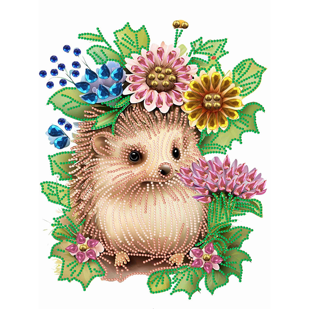 Diamond Painting - Partial Special Shaped - hedgehog (30*40CM)