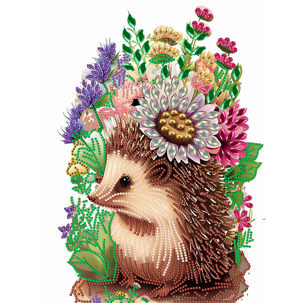 Diamond Painting - Partial Special Shaped - hedgehog (30*40CM)