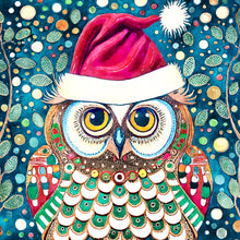 Load image into Gallery viewer, Diamond Painting - Full Round - Christmas Owl (30*30CM)
