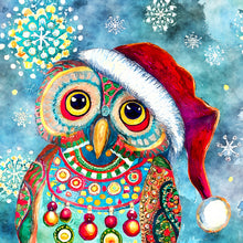 Load image into Gallery viewer, Diamond Painting - Full Round - Christmas Owl (30*30CM)
