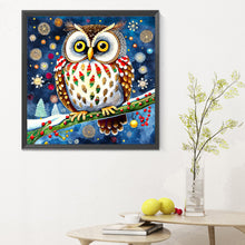 Load image into Gallery viewer, Diamond Painting - Full Round - Christmas Owl (30*30CM)
