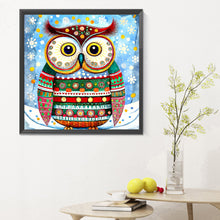 Load image into Gallery viewer, Diamond Painting - Full Round - Christmas Owl (30*30CM)
