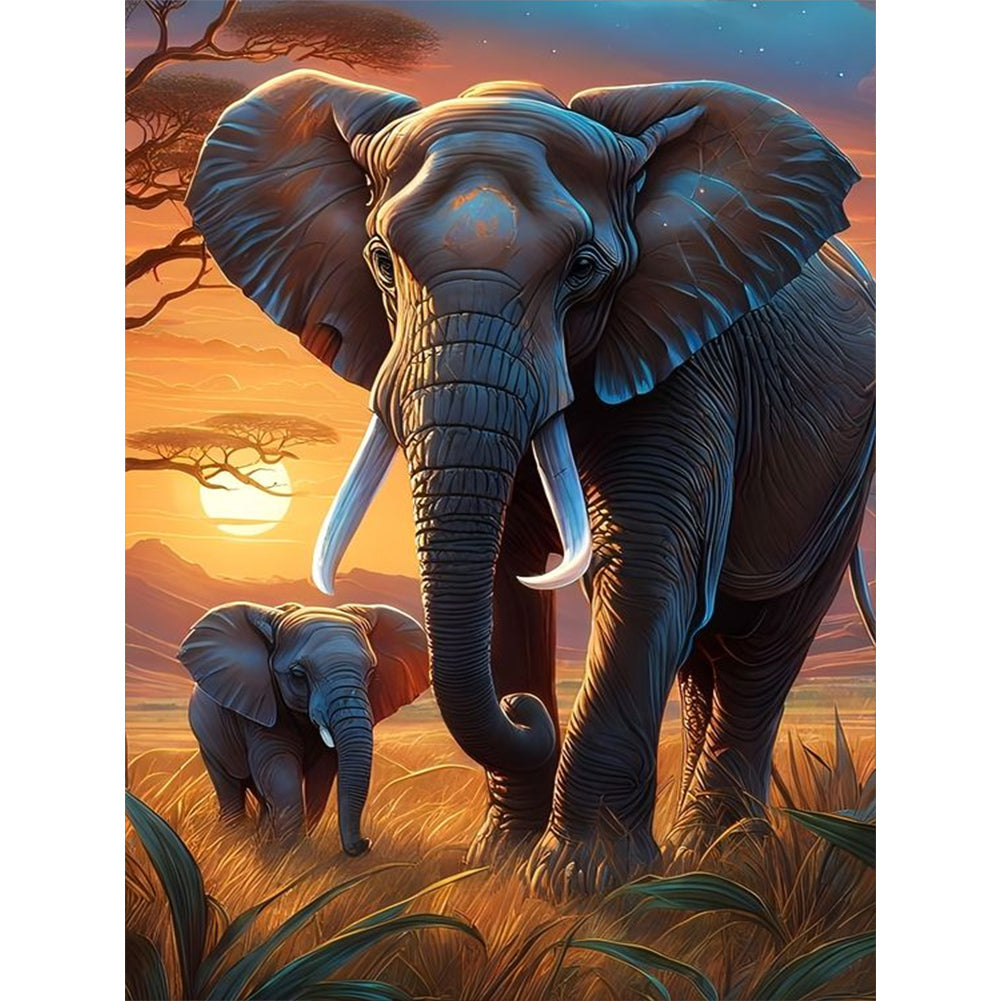 Diamond Painting - Full Round - elephant (30*40CM)