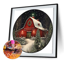 Load image into Gallery viewer, Diamond Painting - Full Round - Christmas snow red house (30*30CM)
