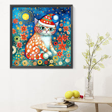 Load image into Gallery viewer, Diamond Painting - Full Round - Christmas kitten (30*30CM)
