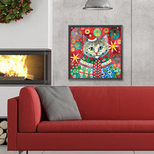Load image into Gallery viewer, Diamond Painting - Full Round - Christmas kitten (30*30CM)
