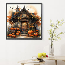Load image into Gallery viewer, Diamond Painting - Full Round - halloween pumpkin street (30*30CM)

