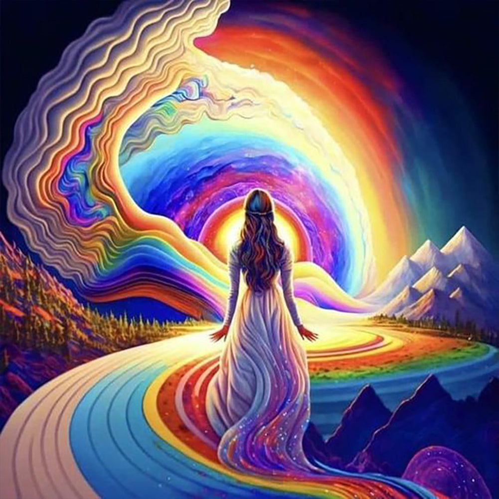 Diamond Painting - Full Round - Color smoke girl (30*30CM)