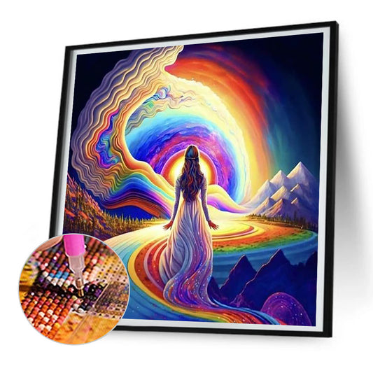 Diamond Painting - Full Round - Color smoke girl (30*30CM)