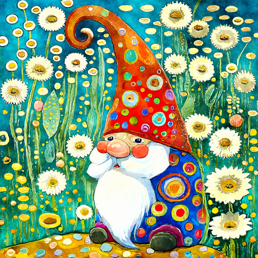 Diamond Painting - Full Round - Garden Gnome (30*30CM)