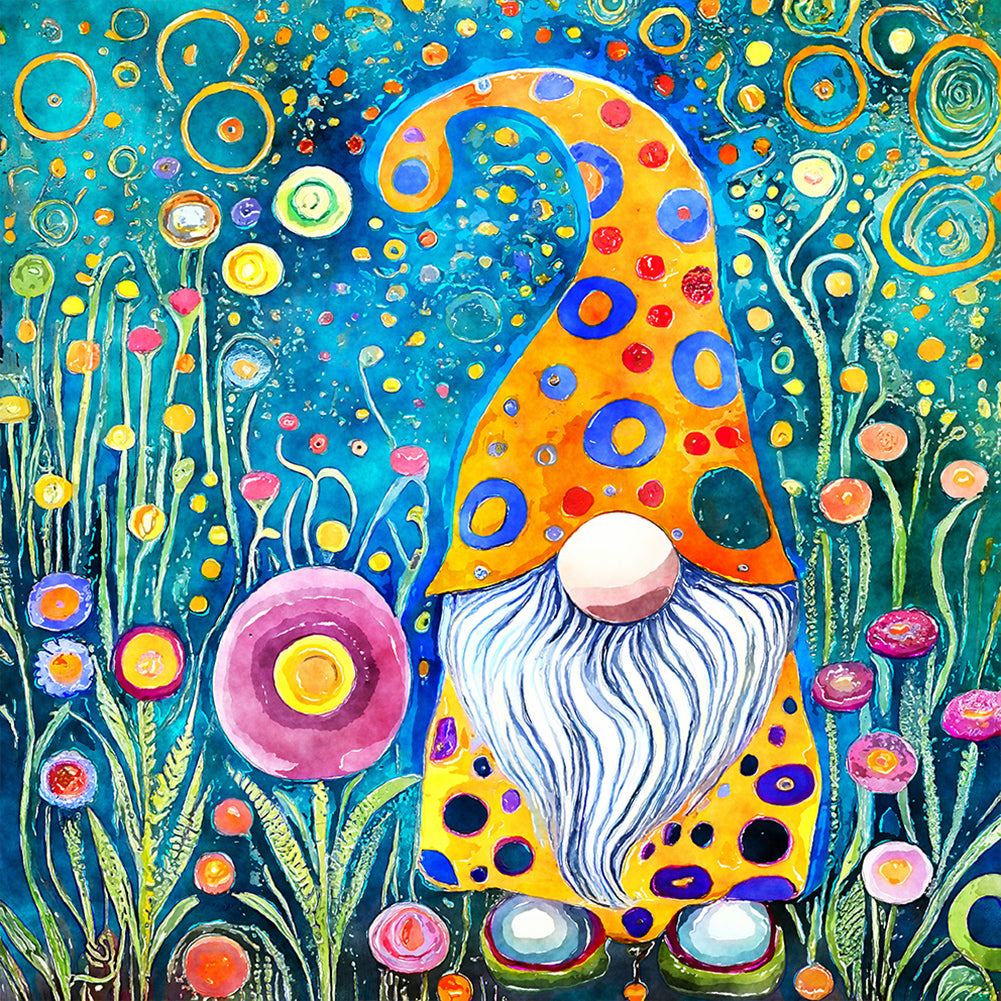 Diamond Painting - Full Round - Garden Gnome (30*30CM)