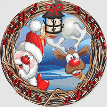 Load image into Gallery viewer, Diamond Painting - Partial Special Shaped - Christmas holiday wreath (30*30CM)
