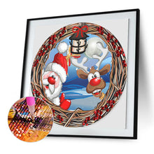 Load image into Gallery viewer, Diamond Painting - Partial Special Shaped - Christmas holiday wreath (30*30CM)
