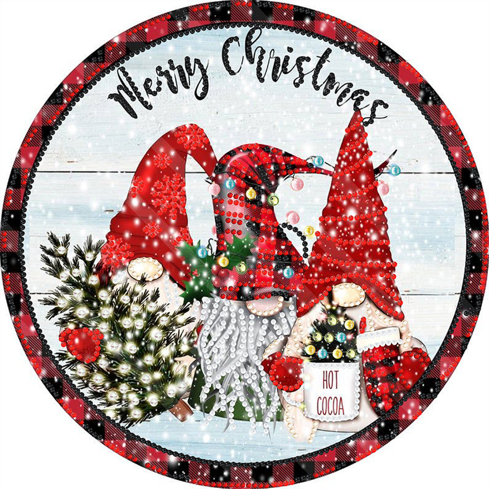 Diamond Painting - Partial Special Shaped - Christmas holiday wreath (30*30CM)