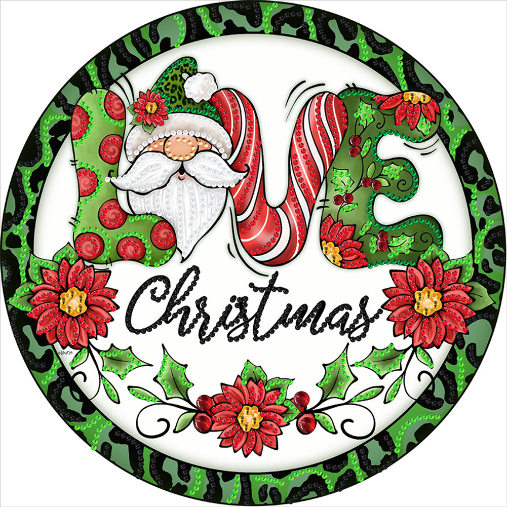 Diamond Painting - Partial Special Shaped - Christmas holiday wreath (30*30CM)