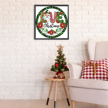 Load image into Gallery viewer, Diamond Painting - Partial Special Shaped - Christmas holiday wreath (30*30CM)
