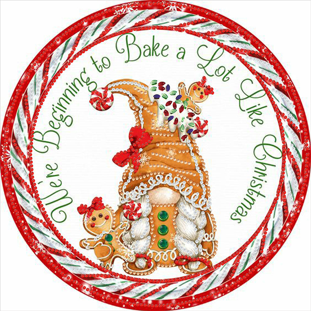 Diamond Painting - Partial Special Shaped - Christmas holiday wreath (30*30CM)