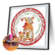 Load image into Gallery viewer, Diamond Painting - Partial Special Shaped - Christmas holiday wreath (30*30CM)
