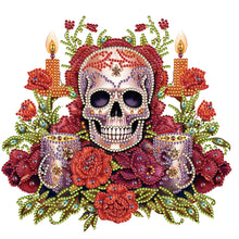 Load image into Gallery viewer, Diamond Painting - Partial Special Shaped - skull candlestick (30*30CM)
